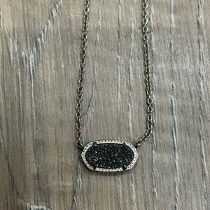 Kendra Scott Elisa Gold Pendant Necklace in Platinum Drusy